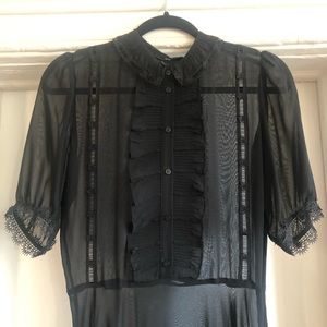 Sheer babydoll Kooples dress